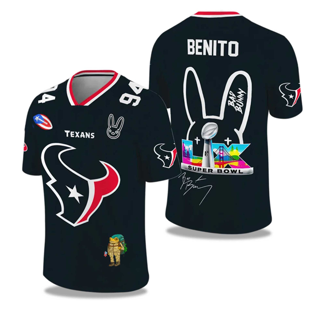 Men's Houston Texans 2025/2026 Bowl LX Print Jersey